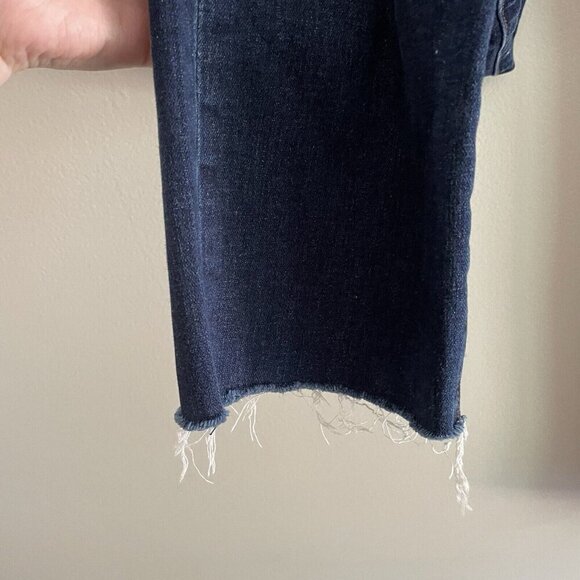 Kut From The Kloth Women SZ 4 Blue Dark Wash Catherine Boyfriend Raw Hem Jeans - Picture 3 of 11